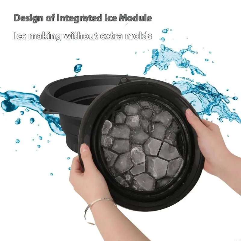 Face Ice Bath Bowl for Facials Plunge Dipping Face Folding Ice Facials Washbasin Facials Skin Cares Tool for Home Travel